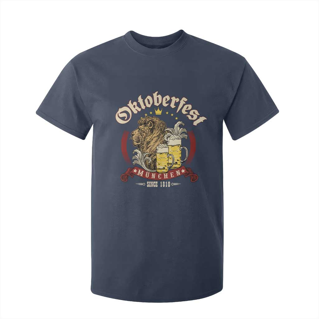 Oktoberfest Munchen T Shirt For Kid Munich Since 1810 Bavarian Lion and Beer TS02 Navy Print Your Wear