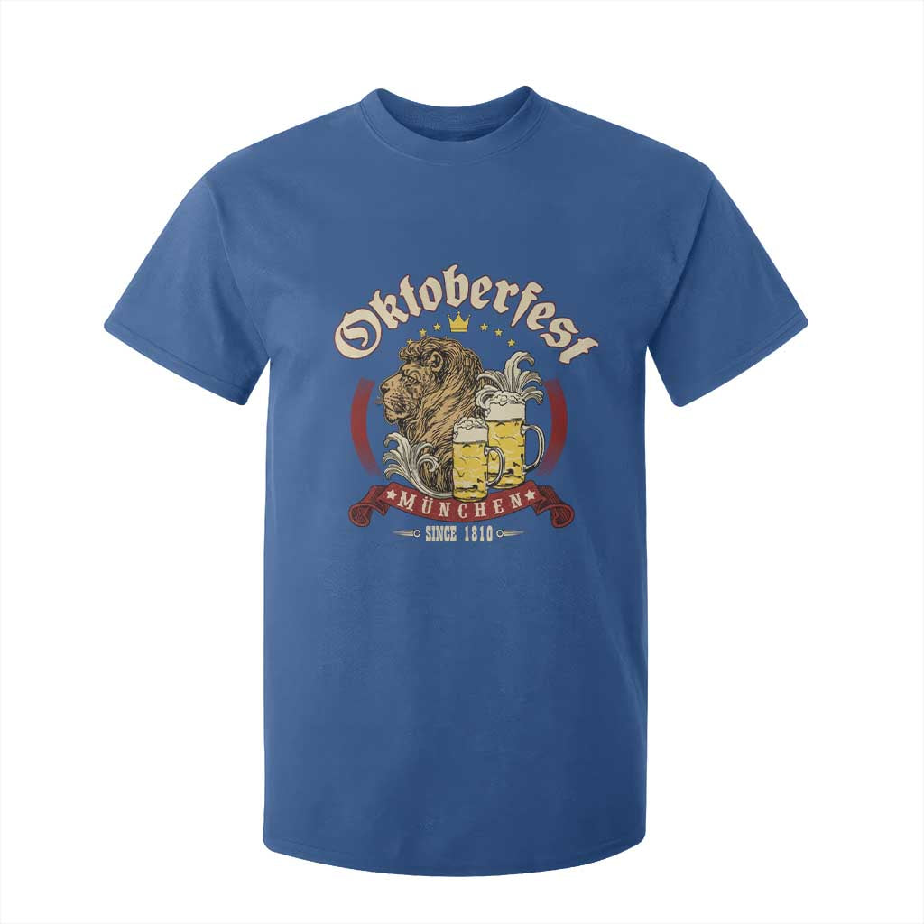 Oktoberfest Munchen T Shirt For Kid Munich Since 1810 Bavarian Lion and Beer TS02 Royal Blue Print Your Wear