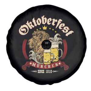Oktoberfest Munchen Spare Tire Cover Munich Since 1810 Bavarian Lion and Beer TS02 Print Your Wear