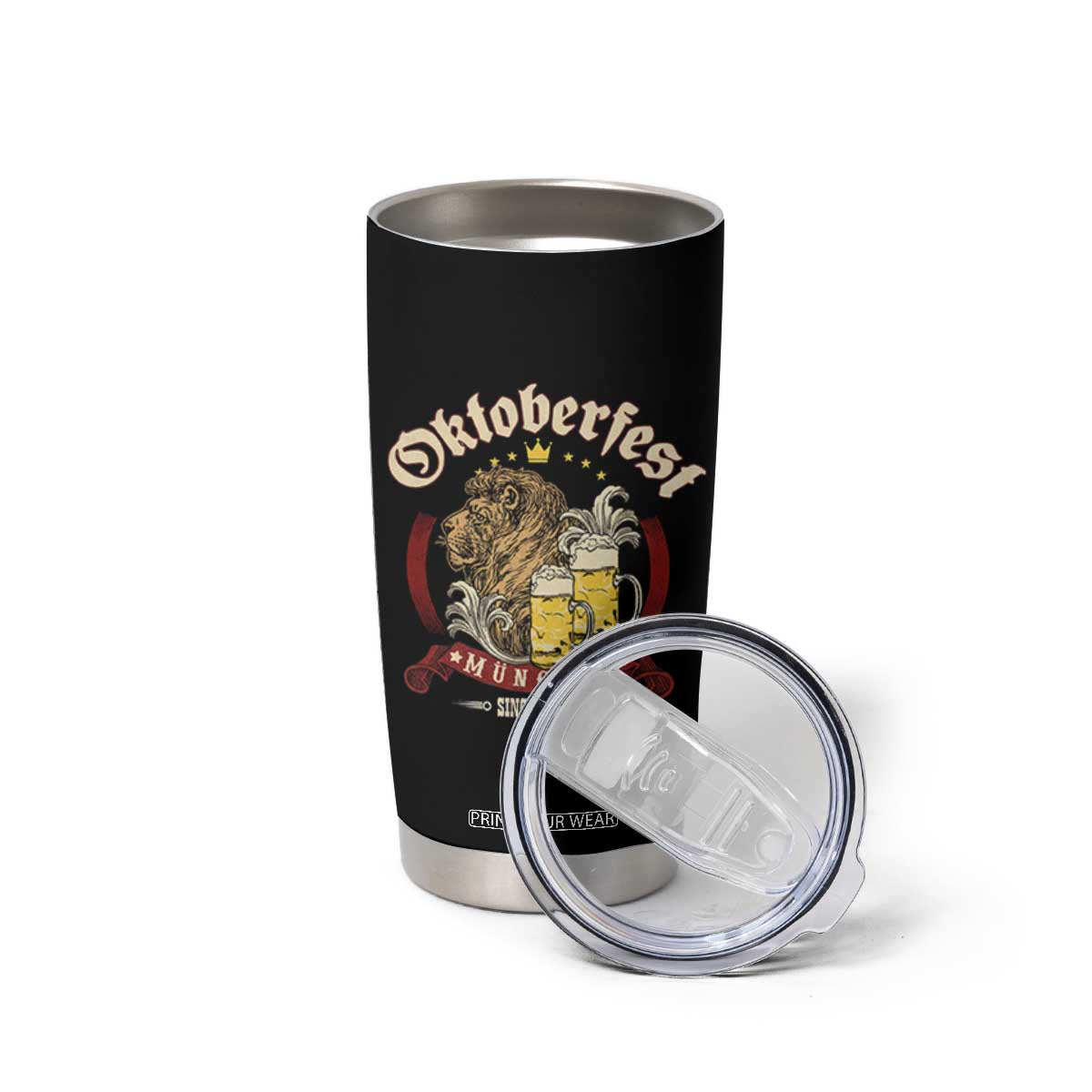 Oktoberfest Munchen Tumbler Cup Munich Since 1810 Bavarian Lion and Beer TS02 Print Your Wear
