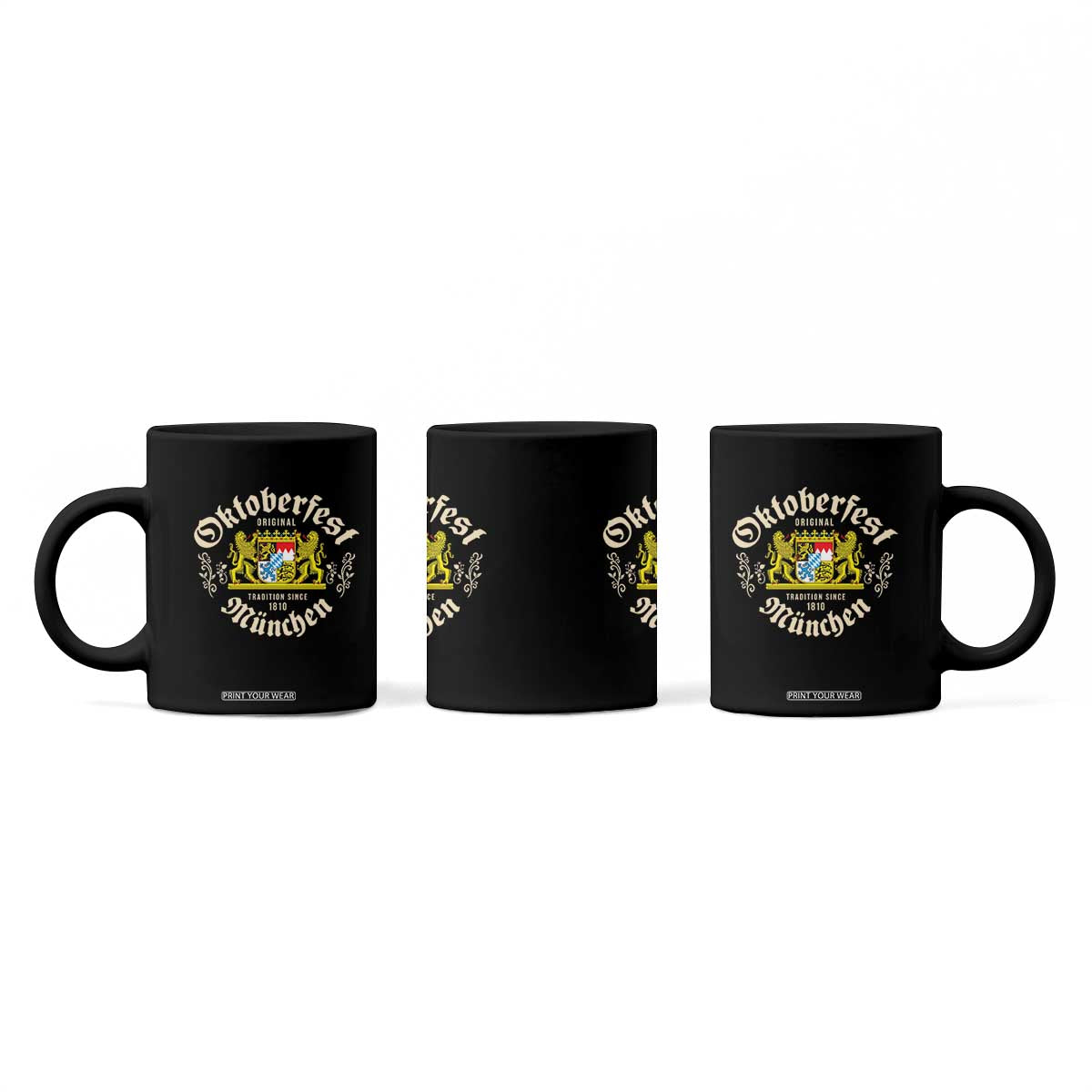 Oktoberfest Munchen Since 1810 Coffee Mug Original Tradition Bavarian Coat of Arms Heritage Festival TS02 Print Your Wear