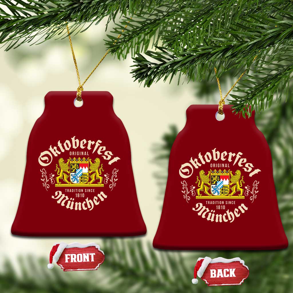 Oktoberfest Munchen Since 1810 Ceramic Ornament Original Tradition Bavarian Coat of Arms Heritage Festival TS02 Print Your Wear