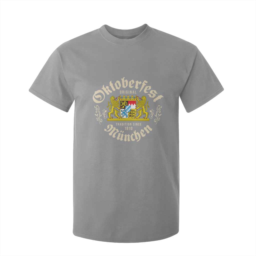 Oktoberfest Munchen Since 1810 T Shirt For Kid Original Tradition Bavarian Coat of Arms Heritage Festival TS02 Sport Gray Print Your Wear