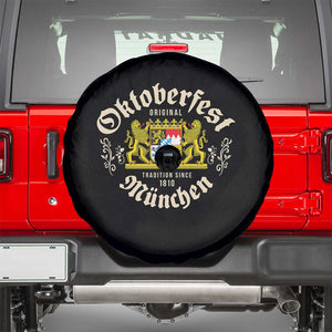 Oktoberfest Munchen Since 1810 Spare Tire Cover Original Tradition Bavarian Coat of Arms Heritage Festival TS02 Black Print Your Wear