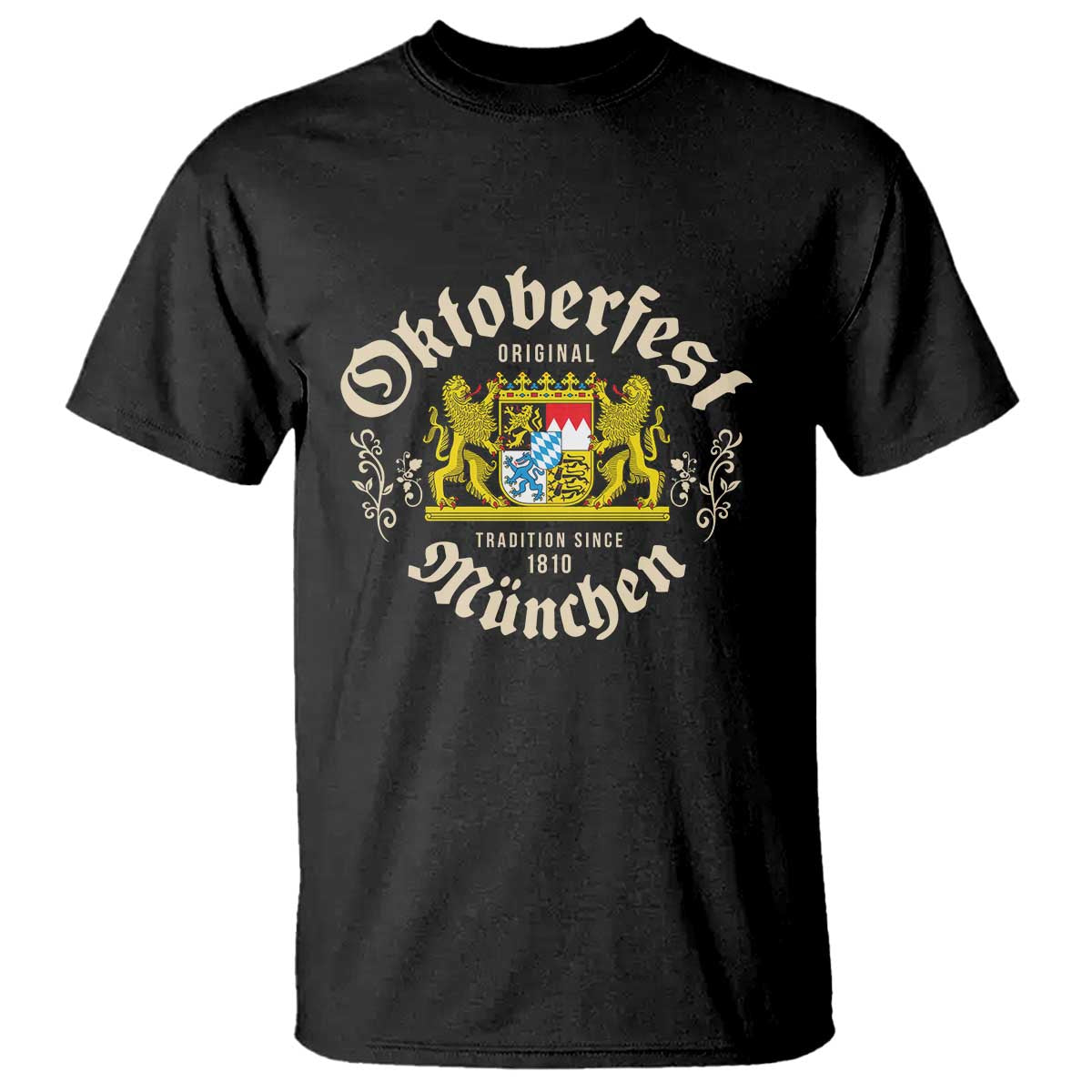 Oktoberfest Munchen Since 1810 T Shirt Original Tradition Bavarian Coat of Arms Heritage Festival TS02 Black Print Your Wear