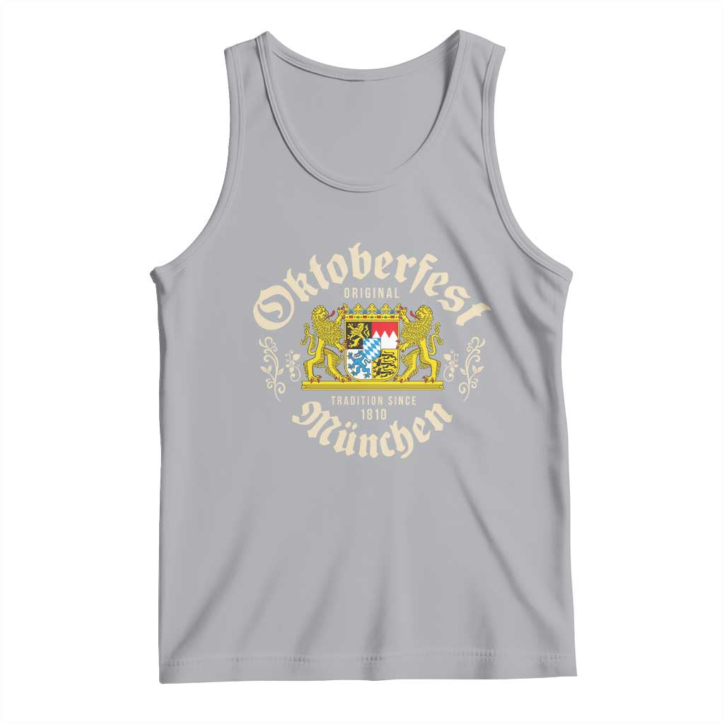Oktoberfest Munchen Since 1810 Tank Top Original Tradition Bavarian Coat of Arms Heritage Festival TS02 Athletic Heather Print Your Wear