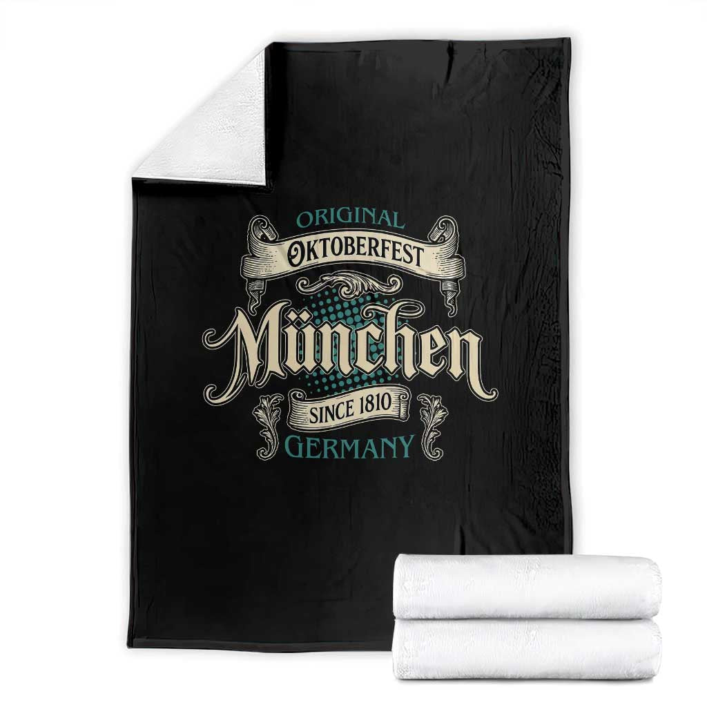 Original Oktoberfest Munchen Germany Throw Blanket Vintage Bavarian Festival Since 1810 TS02 Black Print Your Wear