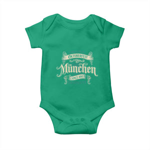 Original Oktoberfest Munchen Germany Baby Onesie Vintage Bavarian Festival Since 1810 TS02 Irish Green Print Your Wear