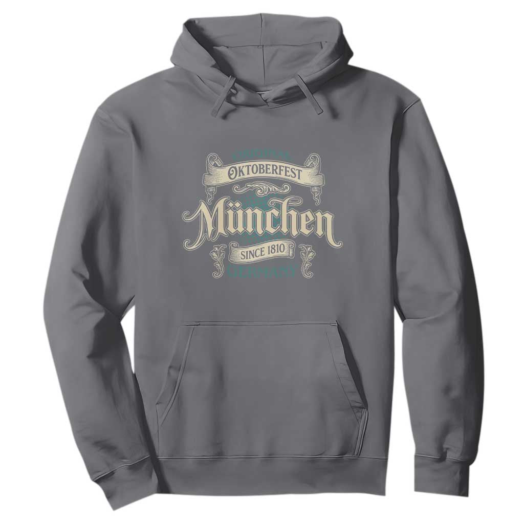 Original Oktoberfest Munchen Germany Hoodie Vintage Bavarian Festival Since 1810 TS02 Charcoal Print Your Wear