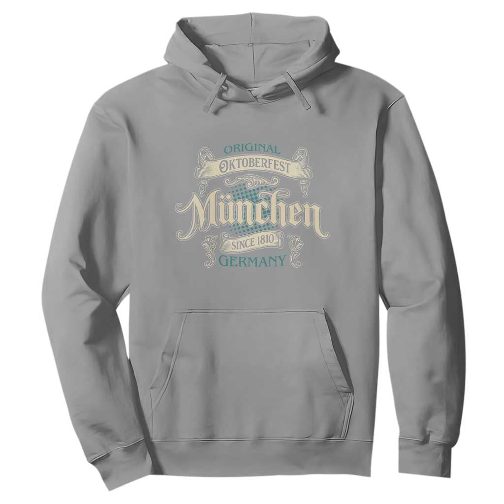 Original Oktoberfest Munchen Germany Hoodie Vintage Bavarian Festival Since 1810 TS02 Sport Gray Print Your Wear