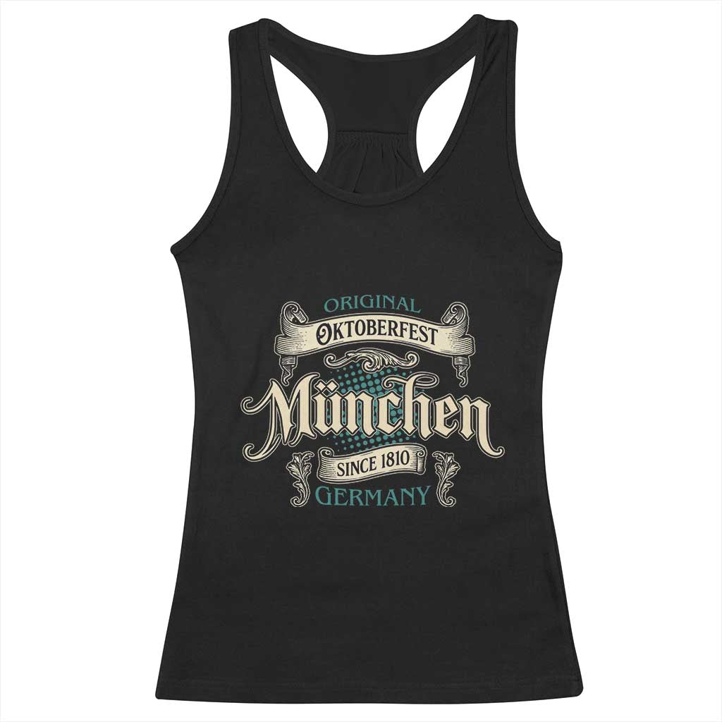 Original Oktoberfest Munchen Germany Racerback Tank Top Vintage Bavarian Festival Since 1810 TS02 Black Print Your Wear