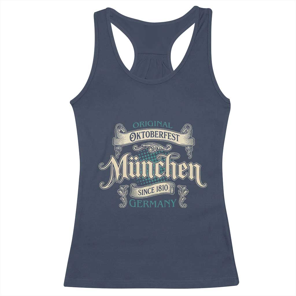 Original Oktoberfest Munchen Germany Racerback Tank Top Vintage Bavarian Festival Since 1810 TS02 Navy Print Your Wear