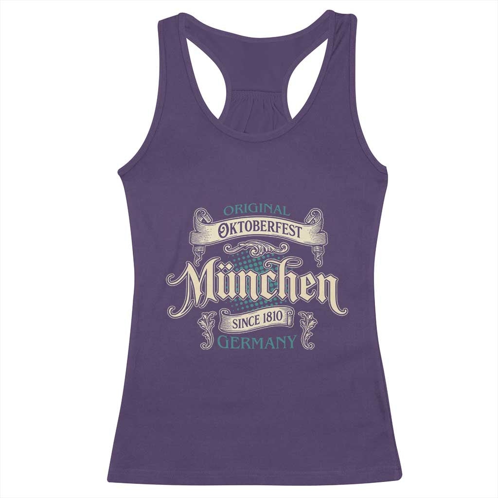 Original Oktoberfest Munchen Germany Racerback Tank Top Vintage Bavarian Festival Since 1810 TS02 Purple Print Your Wear