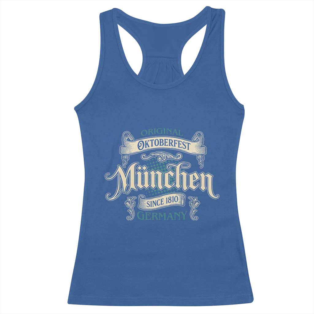 Original Oktoberfest Munchen Germany Racerback Tank Top Vintage Bavarian Festival Since 1810 TS02 Royal Blue Print Your Wear
