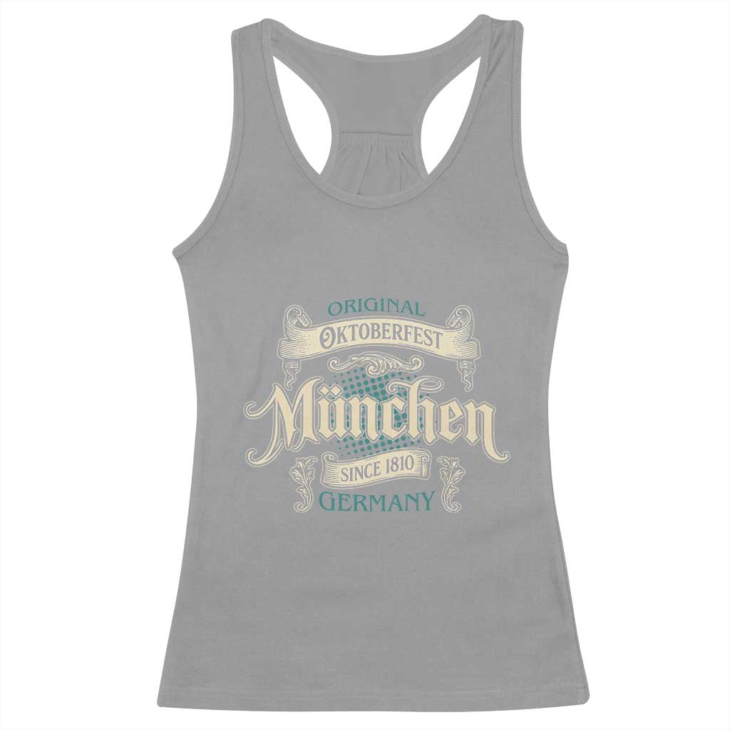 Original Oktoberfest Munchen Germany Racerback Tank Top Vintage Bavarian Festival Since 1810 TS02 Sport Gray Print Your Wear