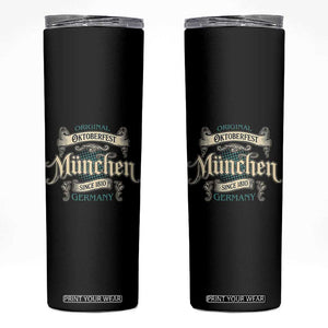 Original Oktoberfest Munchen Germany Skinny Tumbler Vintage Bavarian Festival Since 1810 TS02 Black Print Your Wear