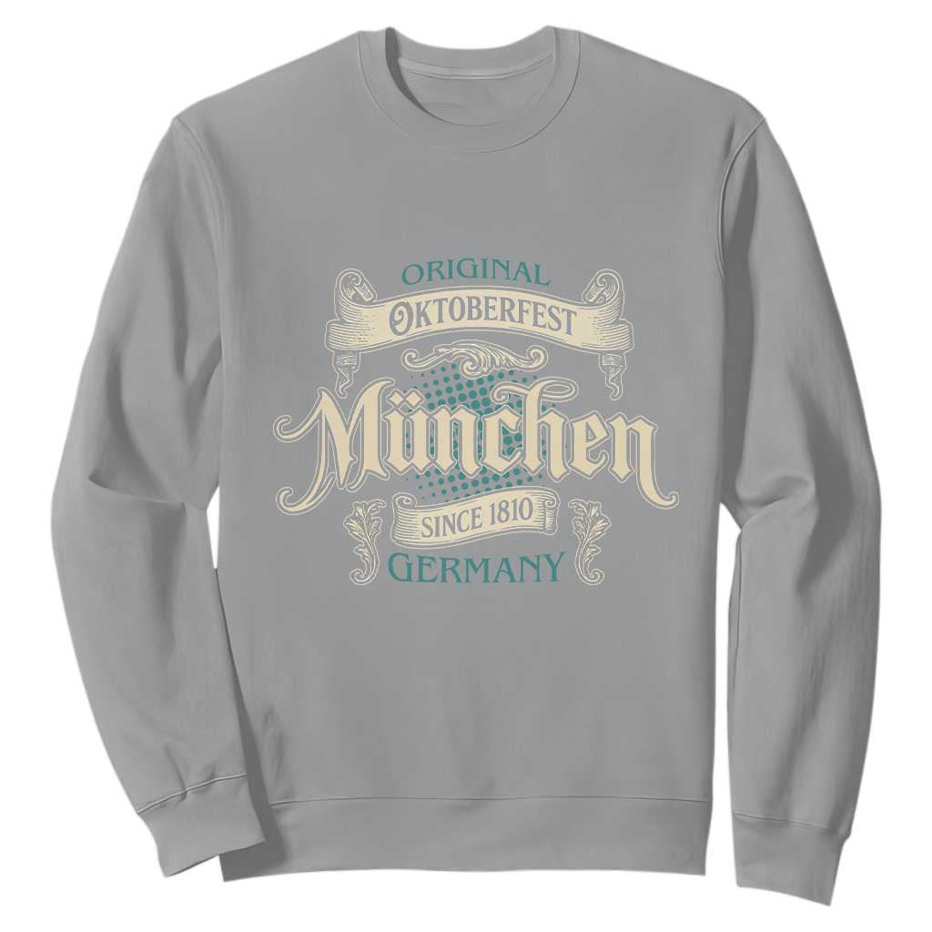 Original Oktoberfest Munchen Germany Sweatshirt Vintage Bavarian Festival Since 1810 TS02 Sport Gray Print Your Wear