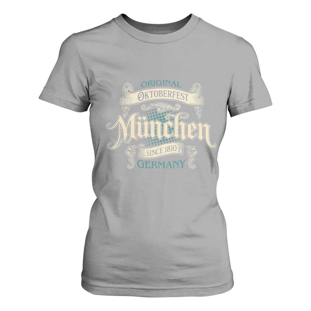 Original Oktoberfest Munchen Germany T Shirt For Women Vintage Bavarian Festival Since 1810 TS02 Sport Gray Print Your Wear
