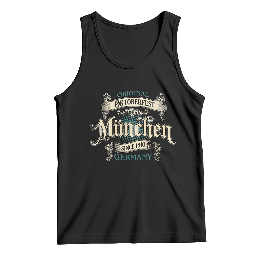 Original Oktoberfest Munchen Germany Tank Top Vintage Bavarian Festival Since 1810 TS02 Black Print Your Wear