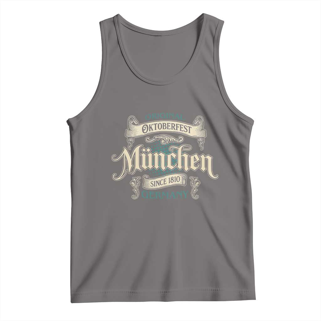 Original Oktoberfest Munchen Germany Tank Top Vintage Bavarian Festival Since 1810 TS02 Deep Heather Print Your Wear
