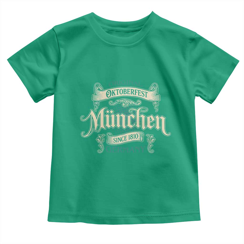 Original Oktoberfest Munchen Germany Toddler T Shirt Vintage Bavarian Festival Since 1810 TS02 Irish Green Print Your Wear