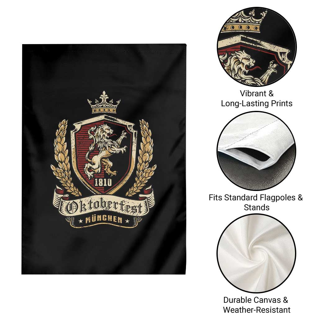 Oktoberfest Munchen Lion Crest Garden Flag Classic Bavarian Festival TS02 Print Your Wear