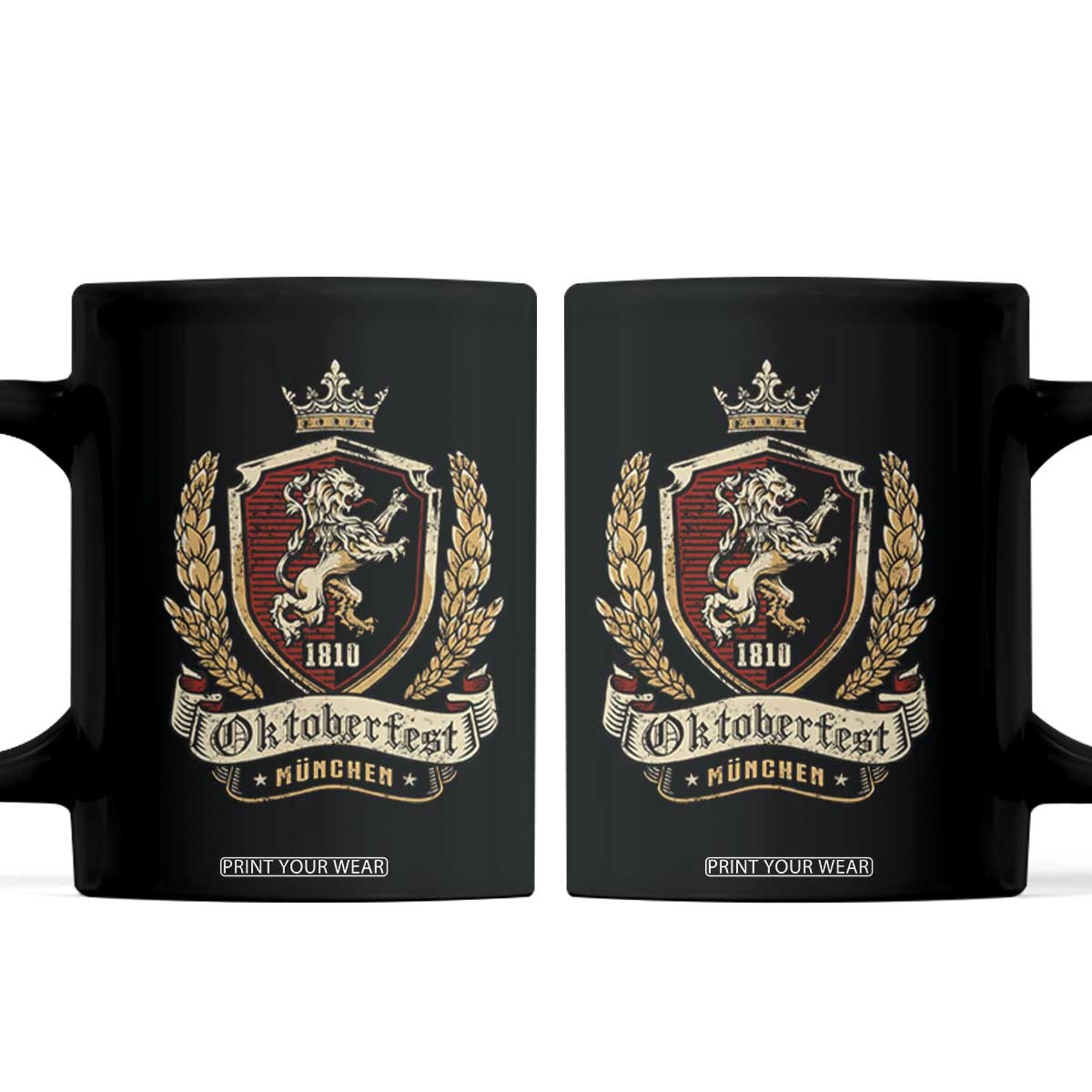 Oktoberfest Munchen Lion Crest Coffee Mug Classic Bavarian Festival TS02 Black Print Your Wear