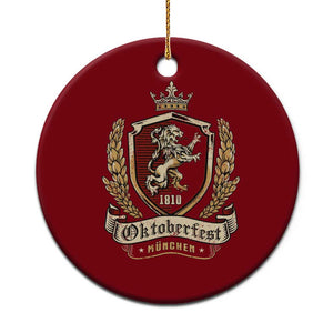 Oktoberfest Munchen Lion Crest Ceramic Ornament Classic Bavarian Festival TS02 1pc Red Print Your Wear