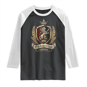 Oktoberfest Munchen Lion Crest Raglan Shirt Classic Bavarian Festival TS02 Black White Print Your Wear