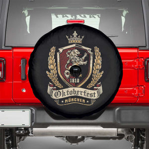 Oktoberfest Munchen Lion Crest Spare Tire Cover Classic Bavarian Festival TS02 Black Print Your Wear