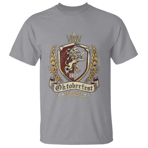 Oktoberfest Munchen Lion Crest T Shirt Classic Bavarian Festival TS02 Sport Gray Print Your Wear
