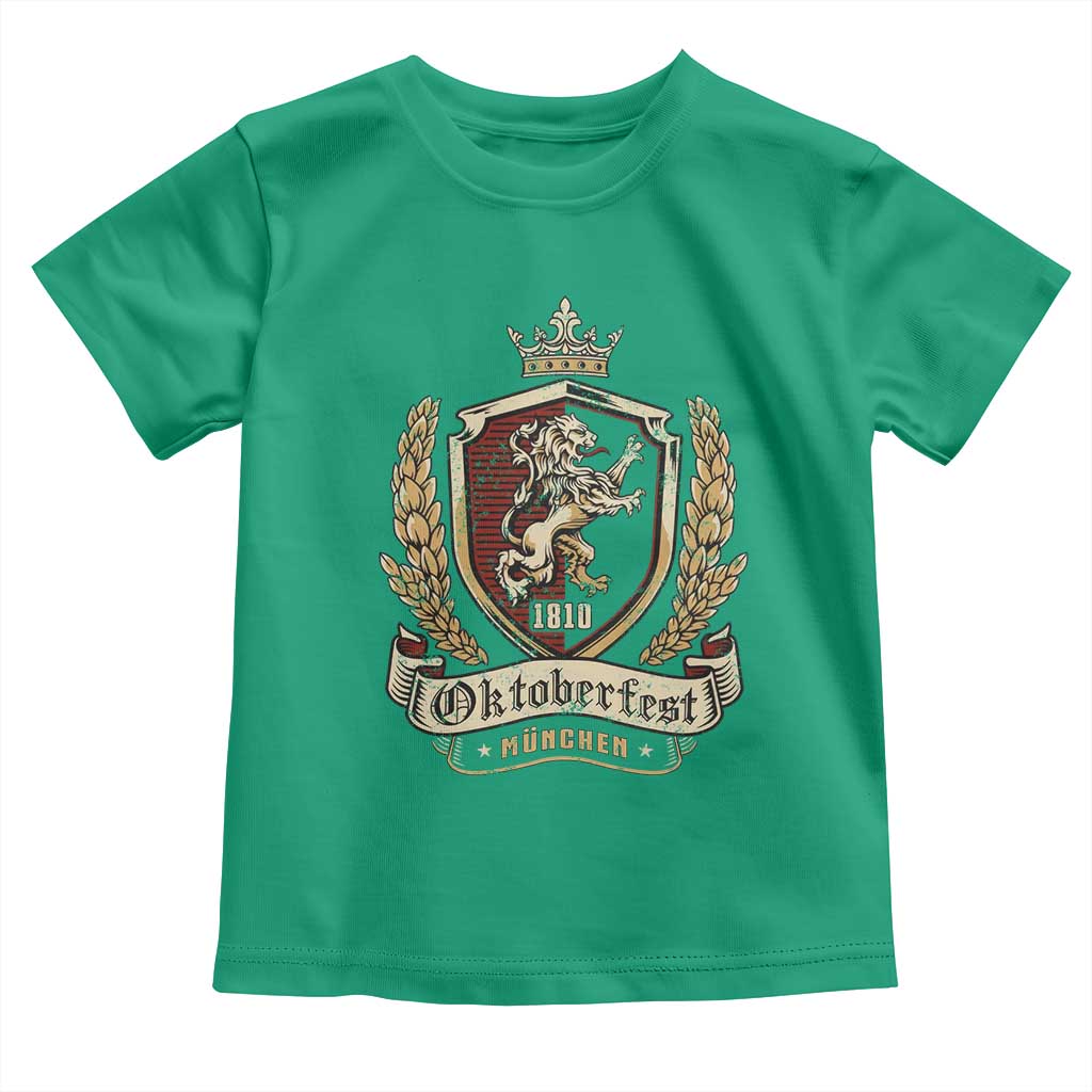 Oktoberfest Munchen Lion Crest Toddler T Shirt Classic Bavarian Festival TS02 Irish Green Print Your Wear