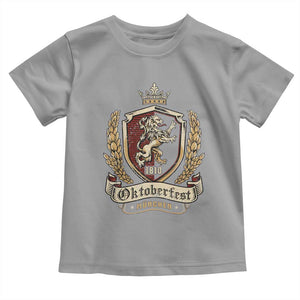 Oktoberfest Munchen Lion Crest Toddler T Shirt Classic Bavarian Festival TS02 Sport Gray Print Your Wear