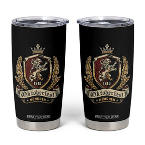 Oktoberfest Munchen Lion Crest Tumbler Cup Classic Bavarian Festival TS02 Black Print Your Wear