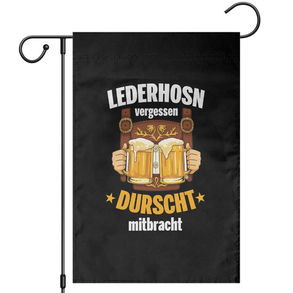 Funny Lederhosen Oktoberfest Beer Drinking Garden Flag Lederhosn Vergessen Durscht Mitbracht TS02 Black Print Your Wear