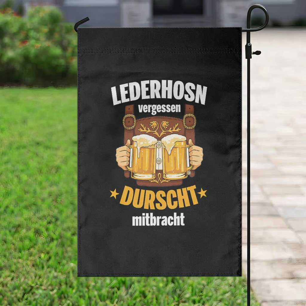 Funny Lederhosen Oktoberfest Beer Drinking Garden Flag Lederhosn Vergessen Durscht Mitbracht TS02 Print Your Wear