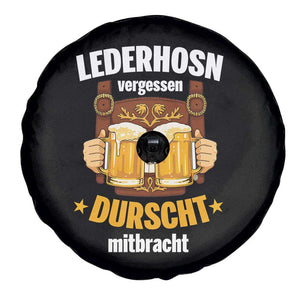 Funny Lederhosen Oktoberfest Beer Drinking Spare Tire Cover Lederhosn Vergessen Durscht Mitbracht TS02 Print Your Wear
