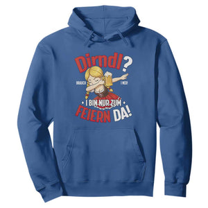Funny Oktoberfest Dab Girl Hoodie Dirndl I Bin Nur Zum Feiern Da Party TS02 Royal Blue Print Your Wear