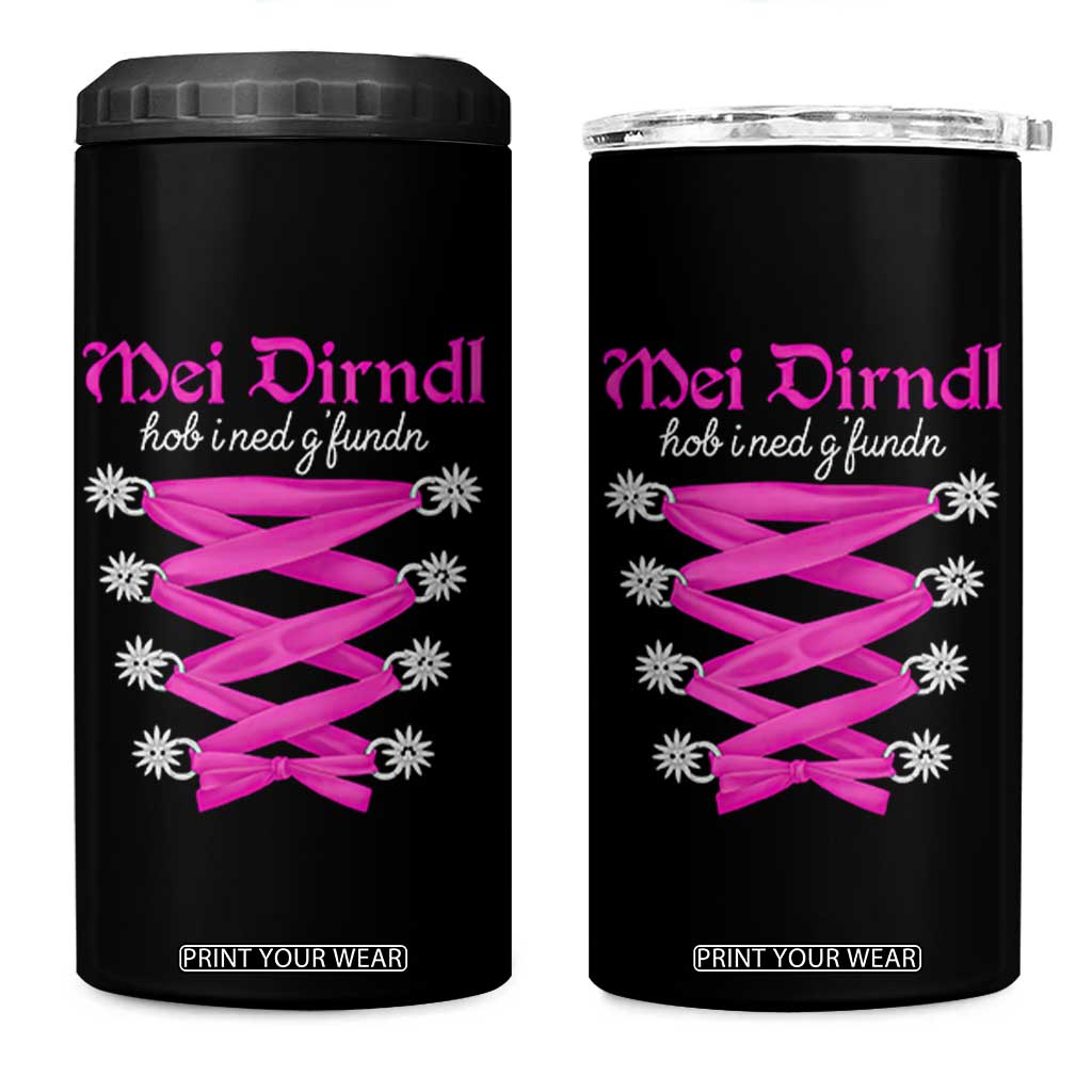 Funny Oktoberfest Corset in Pink 4 in 1 Can Cooler Tumbler I Have Not Found My Dirndl TS02 One Size: 16 oz Black Print Your Wear