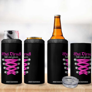 Funny Oktoberfest Corset in Pink 4 in 1 Can Cooler Tumbler I Have Not Found My Dirndl TS02 Print Your Wear