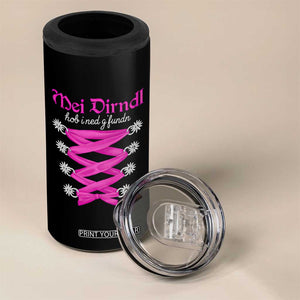 Funny Oktoberfest Corset in Pink 4 in 1 Can Cooler Tumbler I Have Not Found My Dirndl TS02 Print Your Wear