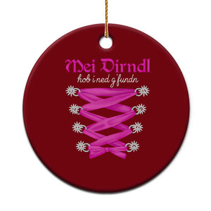 Funny Oktoberfest Corset in Pink Ceramic Ornament I Have Not Found My Dirndl TS02 1pc Red Print Your Wear