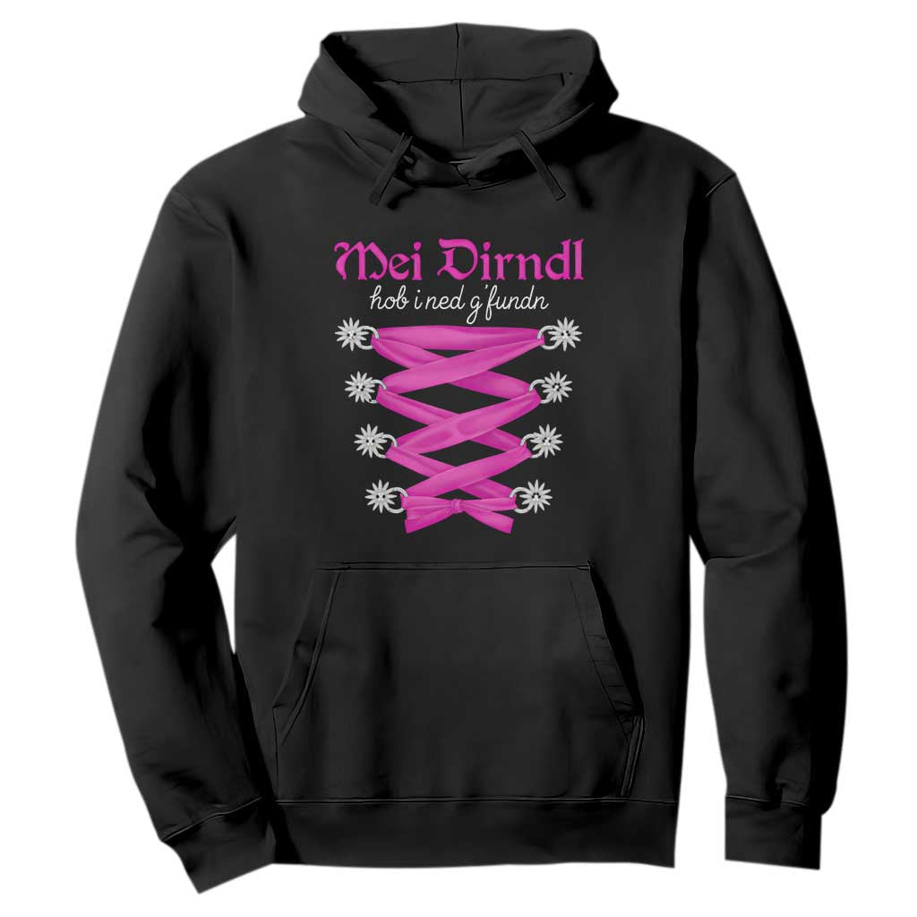Funny Oktoberfest Corset in Pink Hoodie I Have Not Found My Dirndl TS02 Black Print Your Wear