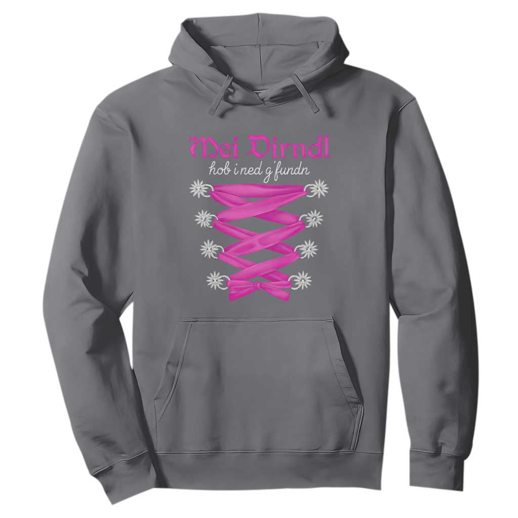 Funny Oktoberfest Corset in Pink Hoodie I Have Not Found My Dirndl TS02 Charcoal Print Your Wear