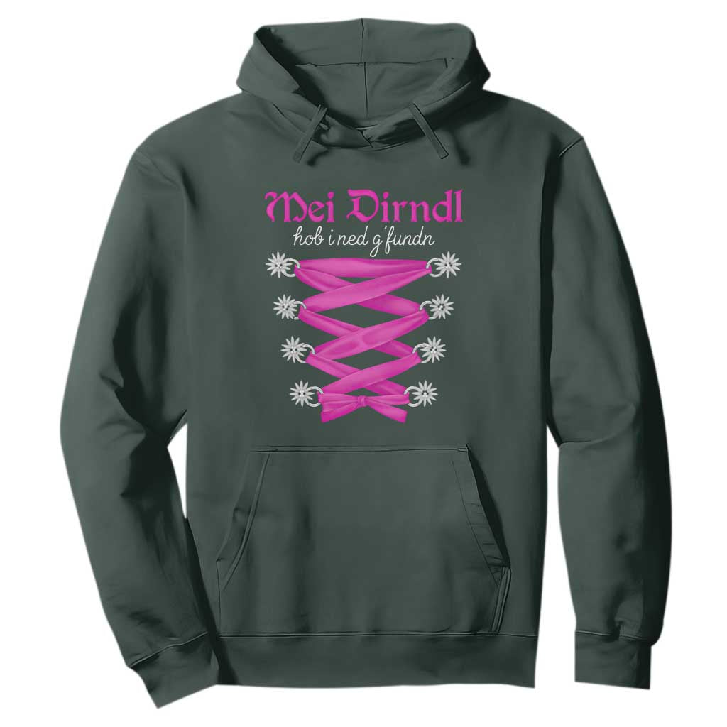 Funny Oktoberfest Corset in Pink Hoodie I Have Not Found My Dirndl TS02 Dark Forest Green Print Your Wear