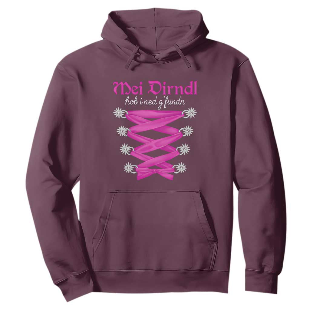 Funny Oktoberfest Corset in Pink Hoodie I Have Not Found My Dirndl TS02 Maroon Print Your Wear