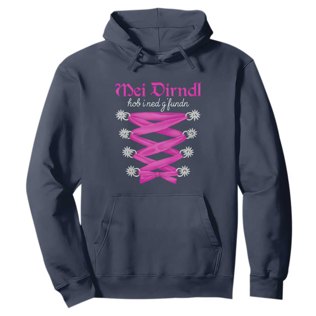 Funny Oktoberfest Corset in Pink Hoodie I Have Not Found My Dirndl TS02 Navy Print Your Wear