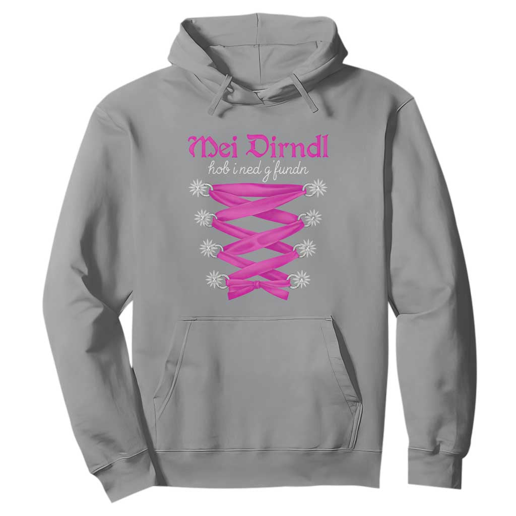 Funny Oktoberfest Corset in Pink Hoodie I Have Not Found My Dirndl TS02 Sport Gray Print Your Wear