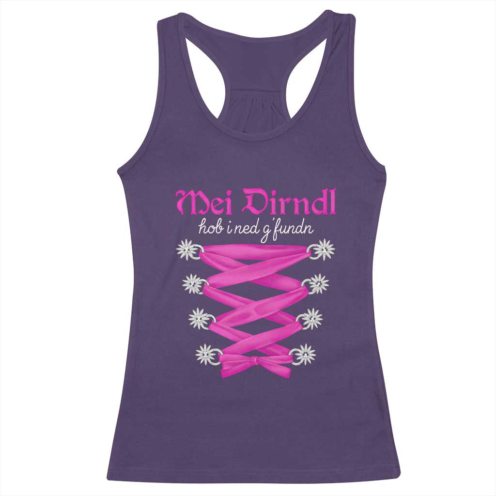 Funny Oktoberfest Corset in Pink Racerback Tank Top I Have Not Found My Dirndl TS02 Purple Print Your Wear