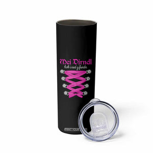 Funny Oktoberfest Corset in Pink Skinny Tumbler I Have Not Found My Dirndl TS02 Print Your Wear